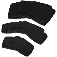 Outsunny Garden Rattan Sofa Cushion Polyester Cover Replacement Outdoor- No Cushion Included, Black(m-7)