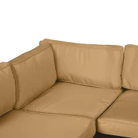 Outsunny Lot de 14 Housses de Rechange Coussins Salon de Jardin - 6 Housses Coussin d'assise, 8 Housses Coussin Dossier Marron(m-8)