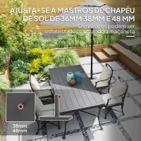 Outsunny Base para Chapéu de Sol de 14,5 kg Preenchido com Cimento para Chapéus de Sol com Mastro de Ø38/48 mm 44x44x30 cm Preto(m-4)