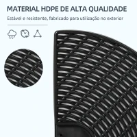 Outsunny Base para Chapéu de Sol de 4 Peças Recarregável com Areia 68 kg ou Água 52 kg para Jardim Pátio ou Terraço Preto(m-6)