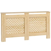 HOMCOM Cobertura de Radiador de MDF Proteção para Radiador para Sala de Estar Dormitório Corredor 152x19x82 cm Carvalho(m-1)