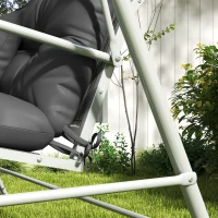 Outsunny Ensemble de 4 coussins d'extérieur pour balancelle de jardin, 1 coussin d'assise coussins de dossier et 2 oreillers(m-9)
