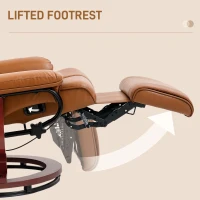 HOMCOM Faux Leather Recliner Chair - Brown(m-5)