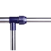 HOMCOM Charriot com Altura Ajustável Cabideiro com Rodas para Roupas Aço Inoxidável 86-160x45x95-170cm Prata e Preto(m-8)