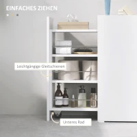 HOMCOM Smalle Badkamerkast, Vloerkast met Diepe Lade, Vrijstaande Badkamerschank, Spaanplaat, Wit(m-5)