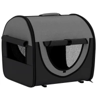 Pawhut Folding Fabric Soft Pet Crate, 46Lx36Wx41H cm - Black(m-11)