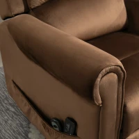 HOMCOM Poltrona Alzapersona Reclinabile a 135° e Massaggiante con Telecomando, 88x92x106 cm, Marrone Scuro(m-9)
