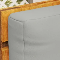 Outsunny Two Piece Seat Pallet and Back Cushions - Light Grey(m-9)