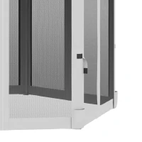 Outsunny 3.2m Pop Up Gazebo Hexagonal Canopy Tent Outdoor Sun Protection with Mesh Sidewalls, Handy Bag, Light Grey(m-10)