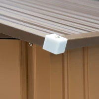 Outsunny Geräteschuppen mit Schiebetüren 2,77 x 1,95 x 1,92cm Metall Gelb(m-9)