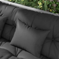 Outsunny Ensemble de 4 coussins d'extérieur pour balancelle de jardin, 1 coussin d'assise coussins de dossier et 2 oreillers(m-8)
