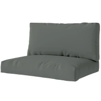 Outsunny Two Piece Seat Pallet and Back Cushions - Charcoal Grey(m-11)