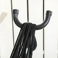 Outsunny Hamaca con Soporte 310x117cm para Camping con Altura Ajustable y Bolsa de Transporte Carga 120 kg Rayas Azul y Blanco(m-7)