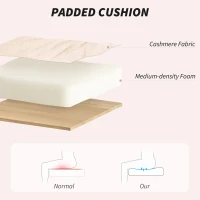 HOMCOM 91-99cm Sherpa Fleece Office Chair - Cream White(m-4)