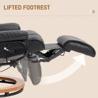 HOMCOM Faux Leather Recliner Chair - Black(m-5)