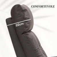 HOMCOM Poltrona Relax Alzapersona e Reclinabile con 8 Punti Massaggio e Riscaldamento, 2 Telecomandi, Marrone(m-7)
