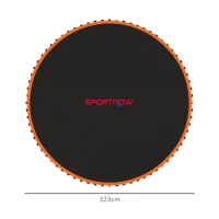 SPORTNOW Mata do Trampolina, Okrągła Powłoka Skoczna, Polipropylen, Pomarańczowa(m-3)