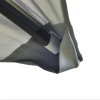 Outsunny 3.6 x 3.6 m Pop up Gazebo with Netting, Height Adjustable Party Tent Instant Canopy Sun Shade Shelter, Grey(m-14)