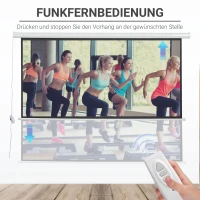 HOMCOM Beamer-Leinwand, inkl. Fernbedienung, 84 Zoll, 4:3 Format, 171x130 cm, Weiß(m-6)