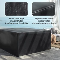 Outsunny Garden Furniture Cover, Waterproof Anti-UV Large Protective Patio Set Covers, 235 x 190 x 90cm, Black(m-5)