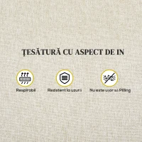HOMCOM Fotoliu Rabatabil Manual cu Suport pentru Picioare și Spătar, 72x98x99 cm, Bej(m-5)