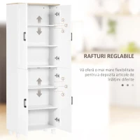 Homcom Dulap Bucatarie Alb – 5 Rafturi(m-5)