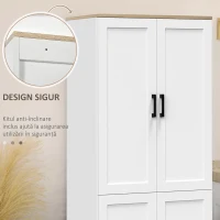 Homcom Dulap Bucatarie Alb – 5 Rafturi(m-6)