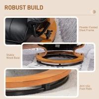 HOMCOM Faux Leather Recliner Chair - Black(m-8)