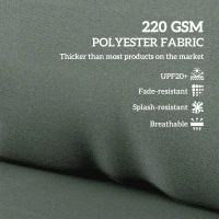 Outsunny Two Piece Seat Pallet and Back Cushions - Charcoal Grey(m-5)