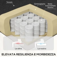 HOMCOM Poltrona Reclinabile Manualmente a 60° Extra Imbottita in Tessuto con Poggiapiedi, Nero(m-5)