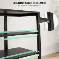 HOMCOM HiFi Stand, with Four Storage Shelves - Black(m-5)