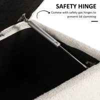 HOMCOM Vintage design zitbank, schoenenbank, verborgen opbergruimte, kasjmier-look, beige + zwart(m-7)