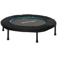 SPORTNOW Trampolim Fitness Ø102 cm Trampolim Fitness Dobrável com Estrutura de Aço Antiderrapante Ø102x22 cm Azul(m-11)