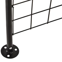 Outsunny Vintage Style Steel Garden Patio Outdoor Arbor & Trellis Arch Support Vines & Climbing Plants Garden Decoration - Black 2.5H m(m-10)