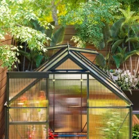 Outsunny 190 x 190cm Walk-In Polycarbonate Greenhouse(m-8)