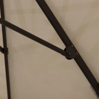 Outsunny 3M Banana Parasol Hanging Cantilever Umbrella W/ Cross Base Hand Crank Aluminium Frame 360°Rotation Hand Crank-Beige(m-10)