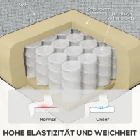 HOMCOM Relaxstoel, Ontspanningsstoel met Verstelbare Rugleuning, Voetensteun, Gepolsterde Stoel voor Woonkamer, Grijs(m-5)