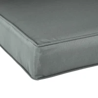 Outsunny 2 Seater Back and Seat Cushion Pillows Replacement, Patio Chair Cushions Set for Indoor Outdoor, Charcoal Grey(m-9)