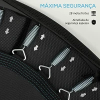 SPORTNOW Trampolim Fitness Ø102 cm Trampolim Fitness Dobrável com Estrutura de Aço Antiderrapante Ø102x22 cm Azul(m-5)