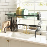 HOMCOM 100cm Modular Over-Sink Drying Rack(m-1)