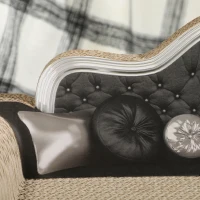PawHut Sofá Arranhador para Gatos Arranhador para Gatos em Forma de Sofá com Erva para Gatos para Interior 56,5x24x26 cm Marrom(m-9)