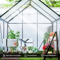 Outsunny 192.5 x 131cm Walk-In Polycarbonate Greenhouse(m-4)