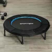 SPORTNOW Trampolim Fitness Ø102 cm Trampolim Fitness Dobrável com Estrutura de Aço Antiderrapante Ø102x22 cm Azul(m-7)