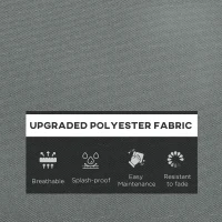 Outsunny 2 Seater Back and Seat Cushion Pillows Replacement, Patio Chair Cushions Set for Indoor Outdoor, Charcoal Grey(m-4)