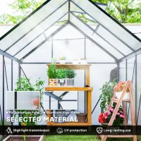 Outsunny 190 x 190cm Walk-In Polycarbonate Greenhouse(m-4)