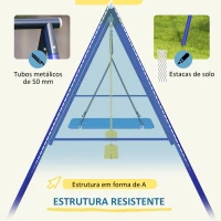 AIYAPLAY Conjunto de Baloiços para Crianças com 2 Baloiços Simples e 1 Baloiço Plataforma 365x180x184 cm Multicor(m-5)