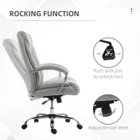 Vinsetto Ergonomic Office Chair, High Backrest, Breathable Cover, Adjustable Height, Gray(m-5)