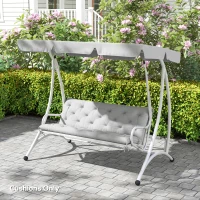 Outsunny Three-Seater Bench Cushion - Light Grey(m-8)