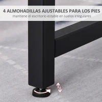 HOMCOM Escritorio para Hogar Oficina Mesa de Comedor Mesa de Ordenador Mesa de Estudio con Pies Ajustables Mobiliario Simple de Oficina 120x60x73cm Carga 70kg(m-4)