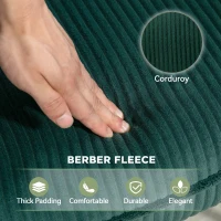 HOMCOM Rocking Chair, Beechwood Rockers, Thick Padding, Dark Green, up to 120 kg(m-5)